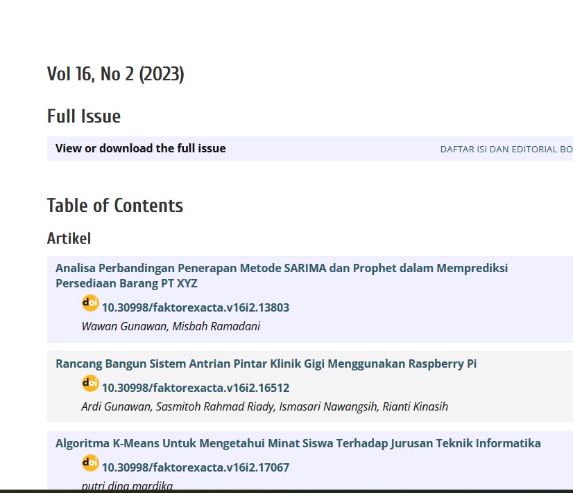 Analisa Perbandingan Penerapan Metode SARIMA dan Prophet dalam Memprediksi Persediaan Barang PT XYZ